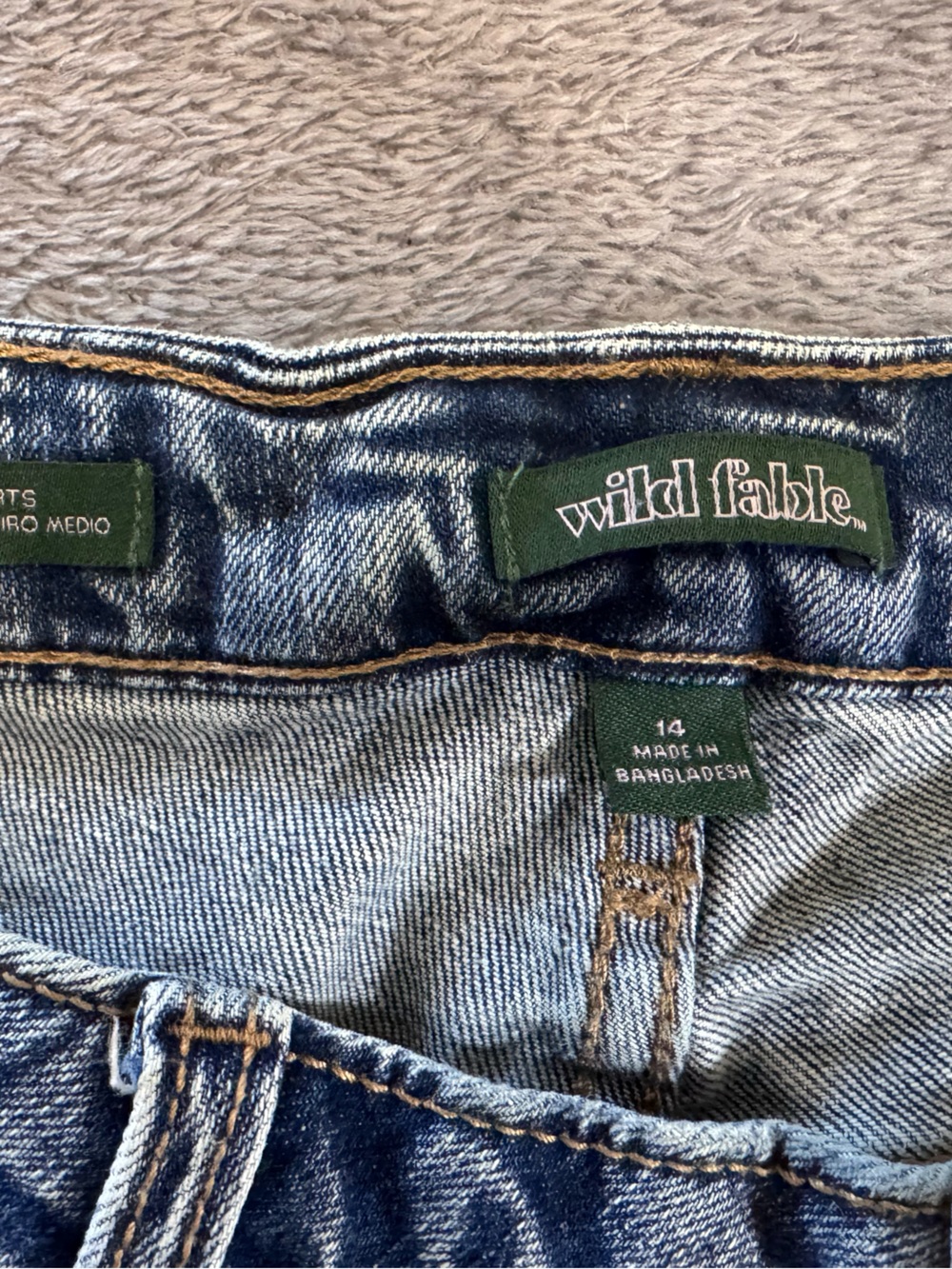 wild fable Distressed Light Blue Denim Shorts - Picture 2 of 3